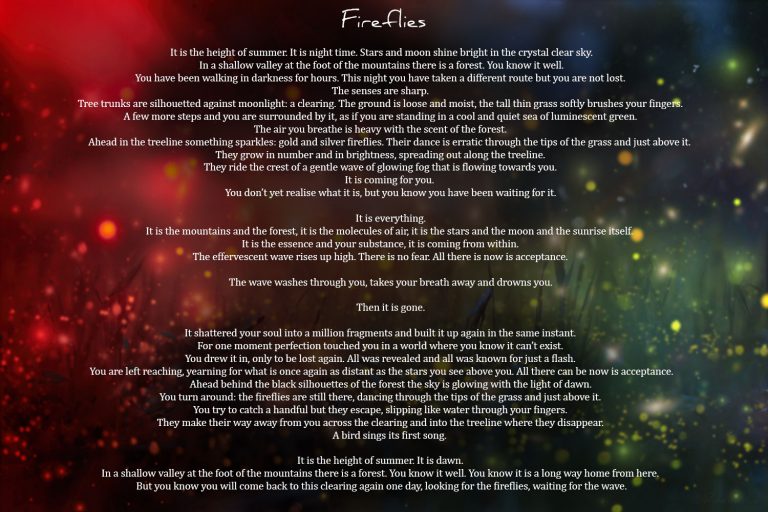 Graphic design around prose.